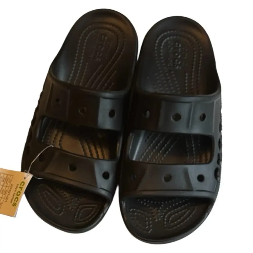 CROCS Classic Black Slide Sandals  Sz 7 Women/ Sz 5 Men